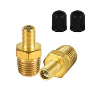 NQEUEPN 2pcs Adaptateur de Gonfleur d'air, 1/4" NPT (M) vers Valve Standard pour Schrader (M) Adaptateur Air Comprimé Adaptateur de Valve pour Presta Compresseur d'air Mandrin d'air Portable
