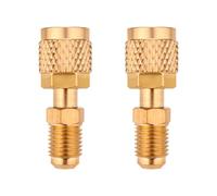 NQEUEPN 2pcs Adaptateur Pivotant Droit R410A, Adaptateur r410a Adaptateur de Port de Vide de Charge R410A Adaptateur Femelle 5/16" vers Mâle 1/4" Mini Adaptateur Divisé pour Climatisation
