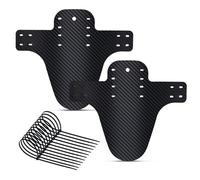 NQEUEPN 2pcs Vélo Garde Boue avec 12 Attaches de Câble, Compatible Avant et Arrière Garde Boue VTT Garde-Boue de Fourche Réglable VTT pour Roue de Vélo de 66cm, 70cm, 73cm et Vélos à Frein à Disque