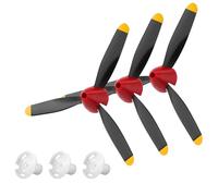 NQEUEPN 3 Ensembles Hélice Avion RC 3 Pales, Pièce d'Hélice Jouet Remplacement d'Hélice d'avion Télécommandé Compatible avec l'Avion Chasse P40 761-13 Avion Radiocommandé, avec Adaptateurs