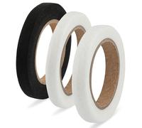 NQEUEPN 3 Rollen 192m Ruban Ourlet Thermocollant, Bande d'Ourlet Sans Couture Ruban de Fusion de Tissu Ruban Adhésif Ourlet pour Ourler des Pantalons Cassés des Jeans des Jupes (Noir, Blanc)