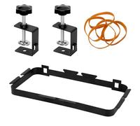 NQEUEPN 30 x 15 cm Support Sac Poubelle, Support suspension crochet sac poubelle acier inoxydable pinces Fixation Support Sac Poubelle Stable pour Armoire, Camping, Camping-Car, Salle de Bain