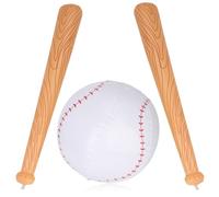 NQEUEPN 3pcs Batte et Baseball Gonflable, Ensemble de Baseball pour Piscine Comprenant 2 Batte Gonflable et Baseball Gonflable Cadeaux de Fête pour Piscine Plage Fête d'anniversaire Jeu de Sport