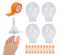 NQEUEPN 4 Protège-Orteil Étanches avec Pansement Adhésif Entonnoir Bandage | Silicone Fermeture Hermétique Protège-Orteils pour Douche Natation Pédicures Manucures Bains Pieds et Protection des Plaies
