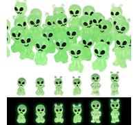 NQEUEPN 60 Figurines de Mini-Extraterrestres Phosphorescentes | Mini Jouets Extraterrestres pour une Fête sur le Thème de l'Espace des Farces d'Halloween un Jeu de Cache-Cache (6 Modèles)