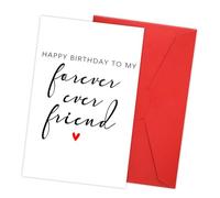 NQEUEPN Carte d'Anniversaire pour Meilleur Ami, Drôle Carte de Voux d'Anniversaire avec Enveloppe Carte de Joyeux Anniversaire Cadeau d'Amitié pour Meilleure Amie Femme Sour Fille Homme