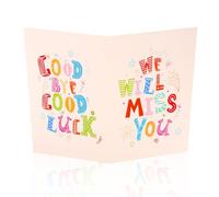 NQEUEPN Carte tu Nous Manqueras, 28x44cm Carte de Bonne Chance Grande Carte de Voux Géante Carte d'Adieu avec Enveloppe Cadeaux pour la Retraite d'Un Collègue Décorations pour Hommes et Femmes