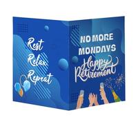 NQEUEPN Grande Carte de Départ à la Retraite, 44x28cm Carte de Voux d'Adieu Carte de Voux de Départ à la Retraite Carte d'Adieu Cadeau de Départ à la Retraite pour Collègue pour Hommes et Femmes