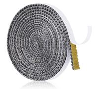 NQEUEPN Joint d'Étanchéité en Fibre de Verre, 12mm x 4m de Long Autocollant Ruban d'Étanchéité pour Cheminée Joint Tressé pour Insert et Poêle pour Cheminées Porte de Poêle à Bois (Gris)