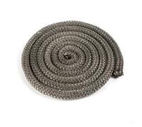 NQEUEPN Joint Tressé pour Insert et Poêle 15mm x 2,5m, Imprégnée de Graphite Joint d'Étanchéité en Fibre de Verre Corde de Joint de Cheminée Remplacement pour Poêles à Bois Cheminées