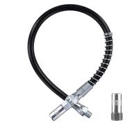 NQEUEPN Kit d’Accessoires pour Pistolet à Graisse, Tuyau Flexible à Ressort de 45 cm avec Coupleur de Pistolet à Graisse 8000 PSI Filetages 1/8" NPT Raccords pour Pistolet à Graisse