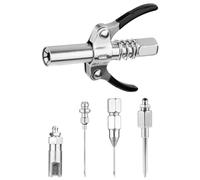 NQEUEPN Kit de Buse d'Aiguille de Graisse, 5pcs Coupleur à Double Poignée Distributeur d'Aiguilles de Graisse en Acier Trempé Outil de Montage d'Injecteur de Graisse pour Injection