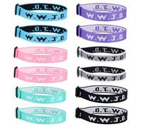 NQEUEPN Lot de 12 Bracelets WWJD, Bracelets What Would Jesus Do Réglables Bracelets Chrétiens Bracelets WWJD pour Hommes Femmes Religieux Bijoux Cadeau