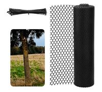 NQEUEPN Protection de Tronc d'arbre en Maille, 6m Flexible Protection Contre l'Écorce d'arbre avec 50 Attaches Câble Enveloppes d'arbre pour Protéger l'arbre des Cerfs Animaux Tondeuses (Noir)