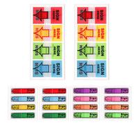 NQEUEPN Sign Here Autocollant, 600pcs/6 Paquets, Signer Ici Drapeaux Onglets Fléchés Autocollants Onglets de Signature pour Documents Cahiers Fournitures Scolaires Bureau à Domicile (Rouge 3)