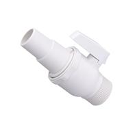 NQEUEPN Vanne d'Arrêt de Piscine, 1,5" MIP x 1,5" - 1,25" Vanne de Piscine 2 Voies Econoline Robinet à Boisseau Maximale de 50 psi Compatible avec Le Filtre de Piscine Hayward PN.SP0729 (Blanc)