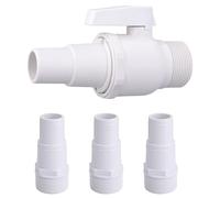 NQEUEPN Vanne d'Arrêt de Piscine 2 Voies, 3 Adaptateurs de Tuyau Combinés Universels Compatibles Plomberie de Piscine Hayward SPX1091Z7 ou SPX1091Z4 pour Hayward PN.SP0729 Filtre de Piscine (Blanc)
