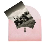 NQHJT Carte de vœux avec enveloppes - Motif tracteur agricole - 10,2 x 15,2 cm - Cartes postales vierges - Cartes de vœux pour adultes, travail, bureau