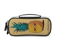 NQHJT Trousse à crayons à large ouverture pour homme - Grande capacité - Organisateur de citations psychologiques ananas - Trousse à crayons esthétique portable - Pochette de papeterie - Pochette de