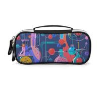 NQHJT Trousse à crayons à large ouverture pour homme - Grande capacité - Organisateur de la science abstraite et de la chimie - Trousse à crayons esthétique portable pour papeterie, marqueur, trousse