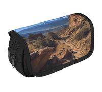 NQHJT Trousse à crayons Pikes Peak Colorado - Grande capacité - Double fermeture éclair - 2 compartiments - Portable - Multifonctionnel - Organiseur de bureau, Style :, 8.7 x 3.1 x 4.3 inch