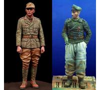 nqhupuo 1/35 Deuxième Guerre mondiale Soldat allemand en résine Maquette de soldat en résine non peinte et non assemblée (2 personnes)//K9I-7s2