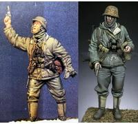 nqhupuo 1/35 Deuxième Guerre mondiale Soldat allemand en résine Maquette de soldat en résine non peinte et non assemblée (2 personnes)//K9I-7s29