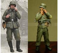 nqhupuo 1/35 Deuxième Guerre mondiale Soldat allemand en résine Maquette de soldat en résine non peinte et non assemblée (2 personnes)//K9I-7s37