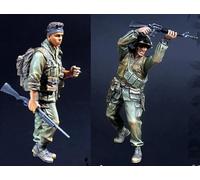 nqhupuo 1/35 Soldat américain de la guerre du Vietnam Kit de soldat en résine Modèle en résine non peint et non assemblé (2 personnes)//Q9X4g7