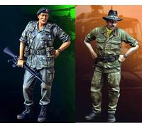 nqhupuo 1/35 Soldat américain de la guerre du Vietnam Kit de soldat en résine Modèle en résine non peint et non assemblé (2 personnes)//Q9X4g10