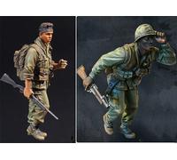 nqhupuo 1/35 Vietnam War US Soldier Resin Model Kit Soldier Resin Model Kit Non Peint et Non assemblé (2 Hommes) //P9s5-17