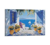 NQHXLRUDC Peinture en bord de mer Impression Sur Toile Muraux Décoration Tableau Decoration Paysage culturel Salon Moderne Protection De L'environnement Élégante Murale Chambre 16x24inch(40x60cm)
