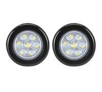 Nqimgv Feux De Position Latéraux À LED Ronds En Caoutchouc 12V 2 Pouces Montage Encastré Clignotant Feu Stop Pour Voiture Camion Remorque Tracteur Pick-up Feu Arrière Lampe Couvercle