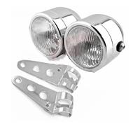 Nqimgv Lampe De Phare Pour Naked Pour Dominator Chrome Double Phare 28mm-36mm Montage Latéral Réglable Moto