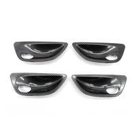 Nqimgv Poignée Porte Intérieure Pour BMW Pour Série 5 Pour F10 Pour F11 520i 523i 525i 2010-2017 Panneau Porte Intérieur Fibre Carbone Poignée D'ouverture Garniture Couvercle Bol(4PCS Set)