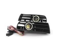 Nqimgv Pour VW Pour Golf MK4 1998-2004 Voiture Auto Blanc Antibrouillard Avant Pare-chocs Grilles Ange Yeux Lampe LED Cours D'exécution Phares Antibrouillard Voiture