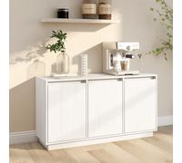 NQJIBUE Article-Buffet blanc 111 x 34 x 60 cm en pin massif, armoires et rangement, buffets et buffets