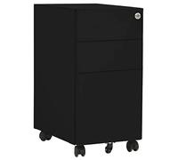 NQJIBUE Article-Mobile Classeur Noir 30 x 45 x 59 cm Acier, Armoires et rangement, Armoires de classement