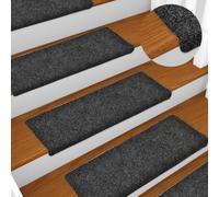 NQJIBUE Article - Tapis d'escalier 15 pièces Poinçon aiguille 65 x 21 x 4 cm Gris, fournitures ménagères, marches d'escalier