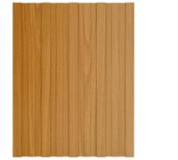 NQJIBUE Lot de 12 panneaux de toit en acier galvanisé clair 60 x 45 cm