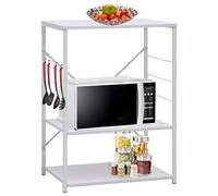 NQJIBUE Meuble micro-ondes en bois blanc 60 x 39,6 x 79,5 cm