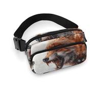 NQLYRE Sac banane avec plusieurs poches avec sangle réglable pour voyage, ouvrez votre bouche, sac banane imprimé en colère pour homme et femme, pour le sport, 20 x 13 cm, style, 20 x 13 cm, ceinture,