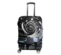 NQLYUT Housse de bagage élastique anti-rayures - Housse de protection pour bagages de piano en spirale - Protection pour bagages pour adultes - 45,7 à 81,3 cm, Piano spirale, L, Art Déco