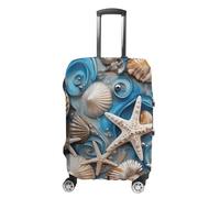 NQLYUT Housse de bagage élastique anti-rayures - Housse de protection pour bagages pour adultes - 45,7 à 81,3 cm, Shell Art, XL, Art Déco