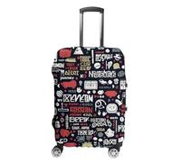NQLYUT Housse de bagage élastique anti-rayures pour valise, housse de protection pour bagages pour adultes, 45,7 à 81,3 cm, Citations du jeu., XL, Art Déco
