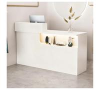 NQNFWCRJ Comptoir de Réception avec Tiroirs Verrouillables Comptoirs d'accueil Moderne Magasin avec Plan de Travail Prolongé de 50cm Petit Vente Au Détail pour Salons de Coiffure(B1,47.2x19.7x43.3)