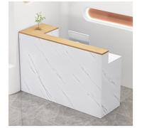 NQNFWCRJ Comptoir de Réception Caisse Espace de Rangement Comprenant des Armoires en Option de Chaque Côté du Plan de Travail Prolongé Équipées de Tiroirs Verrouillables Dotés(H,47.2x17.7x39.4)