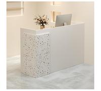 NQNFWCRJ Comptoir de Réception Compact avec Tiroirs Verrouillables Et Panneau de Confidentialité Surélevé Doté d'une Hauteur Confortable de 75cm for Les Caisses Enregistreuses(White1,31.5x15.7x35.4)