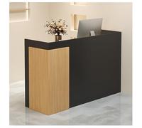NQNFWCRJ Comptoir de Réception Compact avec Tiroirs Verrouillables Et Panneau de Confidentialité Surélevé Doté d'une Hauteur Confortable de 75cm for Les Caisses Enregistreuses(Black,39.4x15.7x35.4)