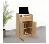 NQNFWCRJ Comptoir de Réception Compact for Magasins de Vêtements Comptoir d'accueil Moderne Et Minimaliste avec Tiroirs Verrouillables Armoire à Double Porte avec Quincaillerie(Yellow,31.5x16.5x37.4)